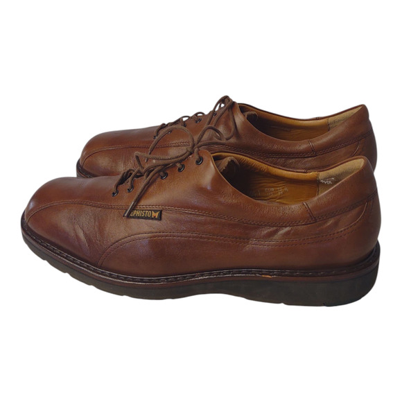 Mephisto Brown Leather Oxford Shoe Size 13 Solid Goodyear Welt Air Relax Loafer - Picture 8 of 15